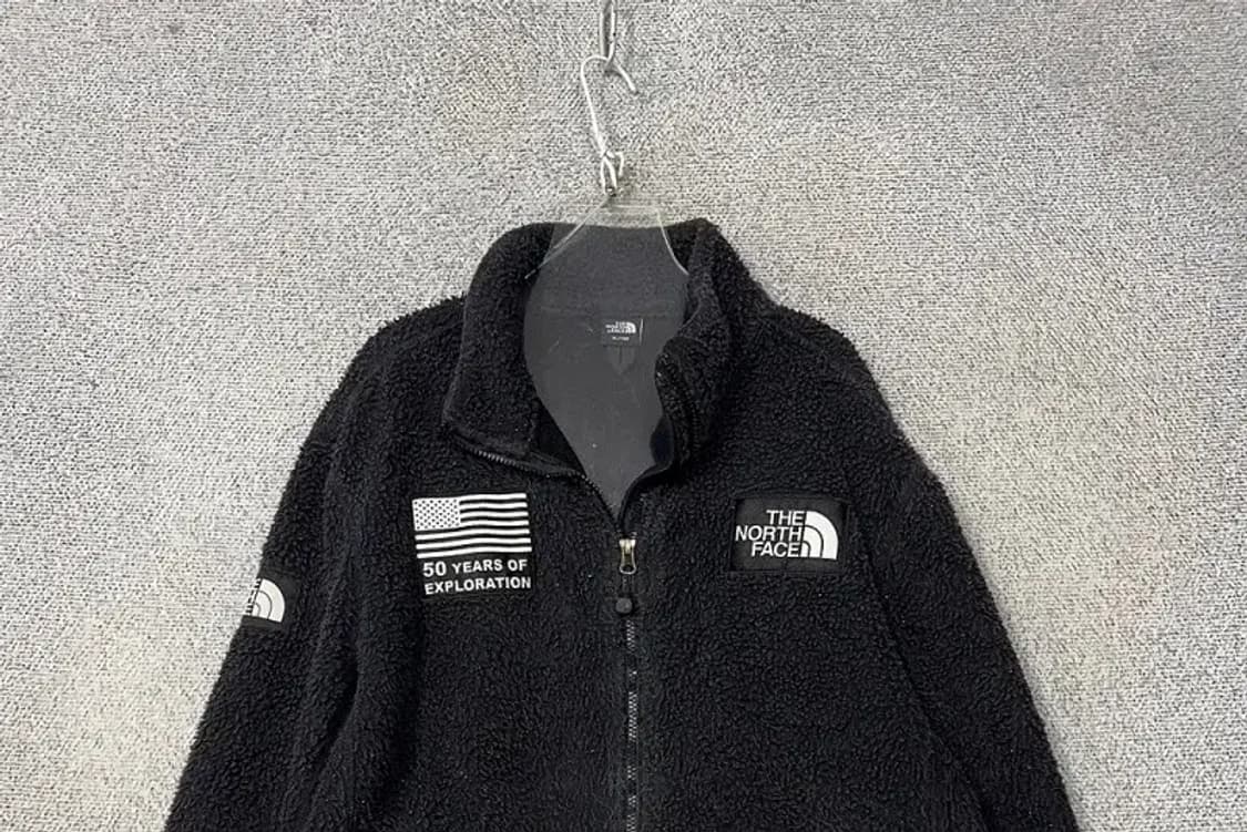 노스페이스 블랙 로고 성조기 후리스 XL/105 상품이미지3