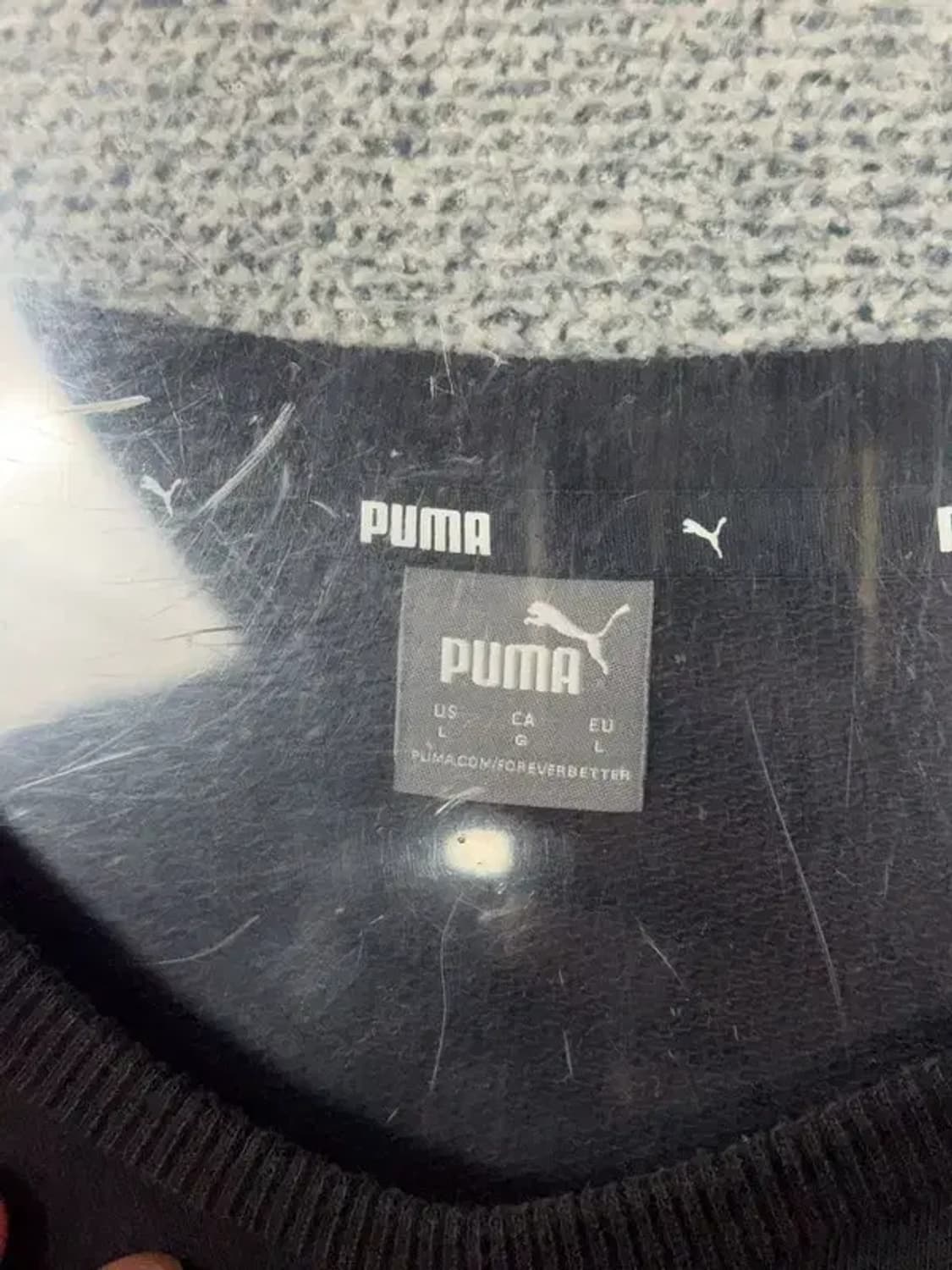 푸마 프린팅 블랙 맨투맨 L 상품이미지7