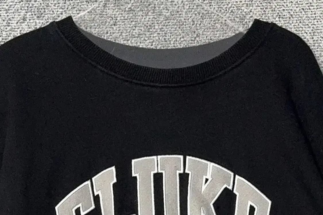 플루크 프린팅 블랙 맨투맨 L 상품이미지5