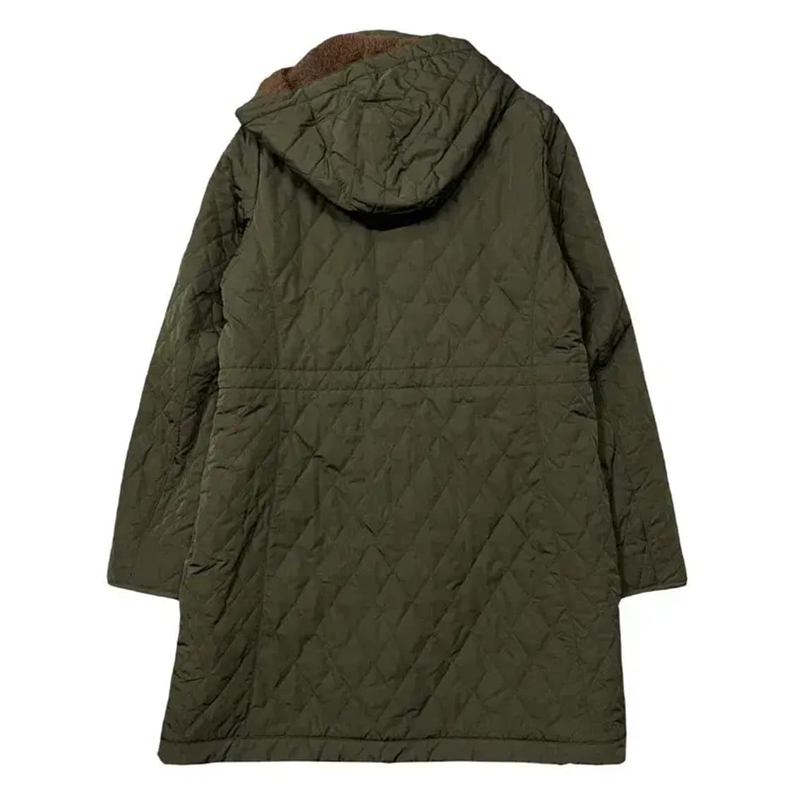 네파 카키 로고 누빔 퀄팅 경량 롱패딩 100 상품이미지2