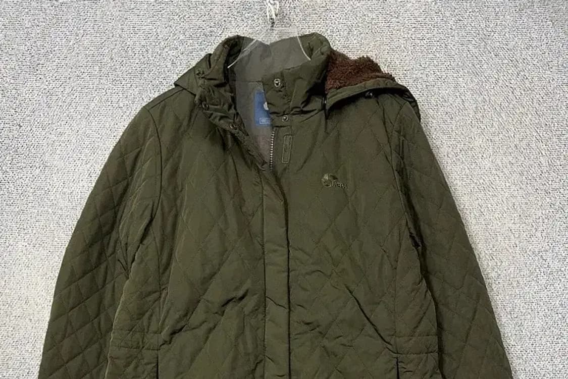 네파 카키 로고 누빔 퀄팅 경량 롱패딩 100 상품이미지3