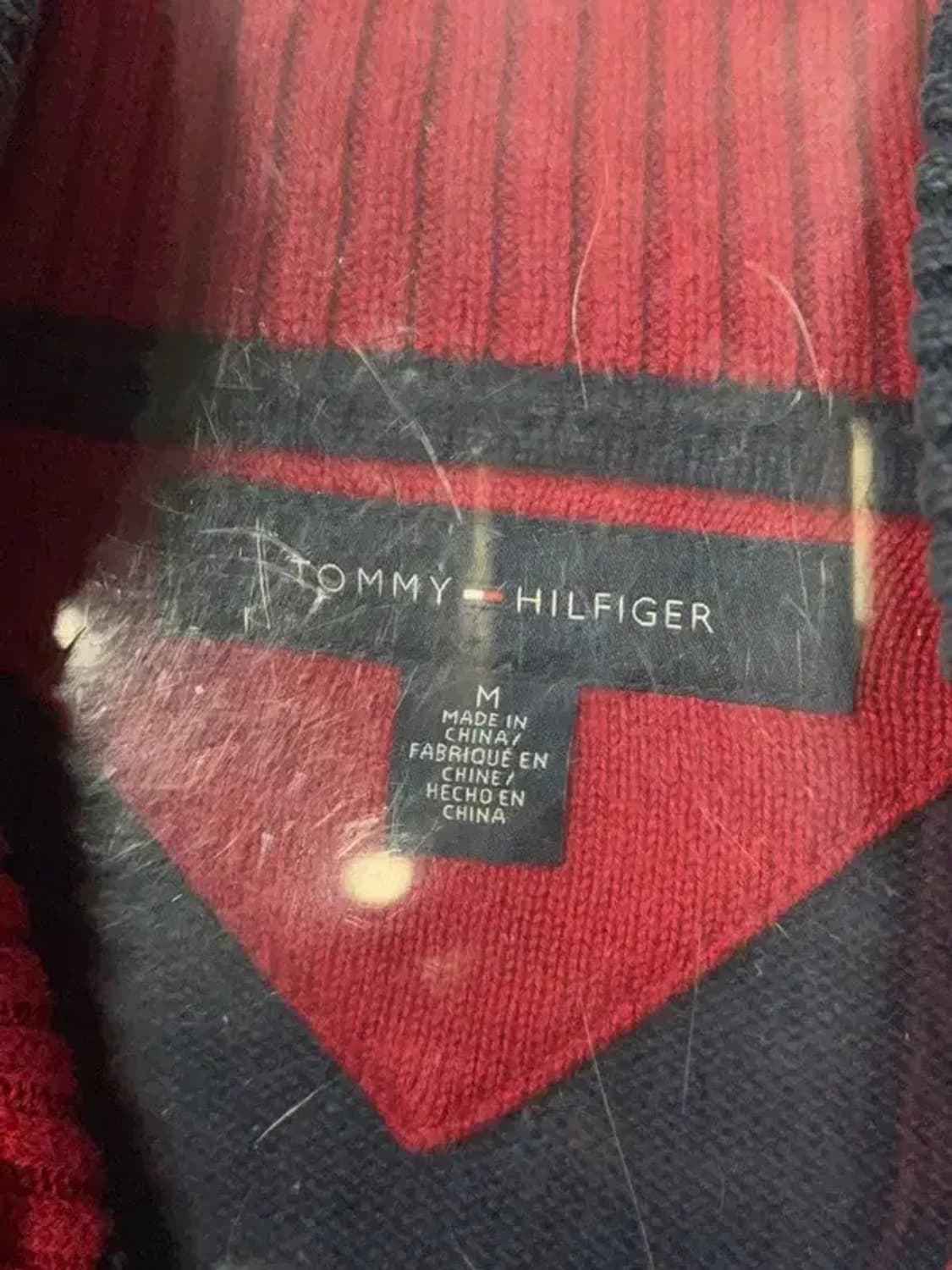 타미힐피거 네이비 로고 코튼 니트 집업 M 상품이미지6