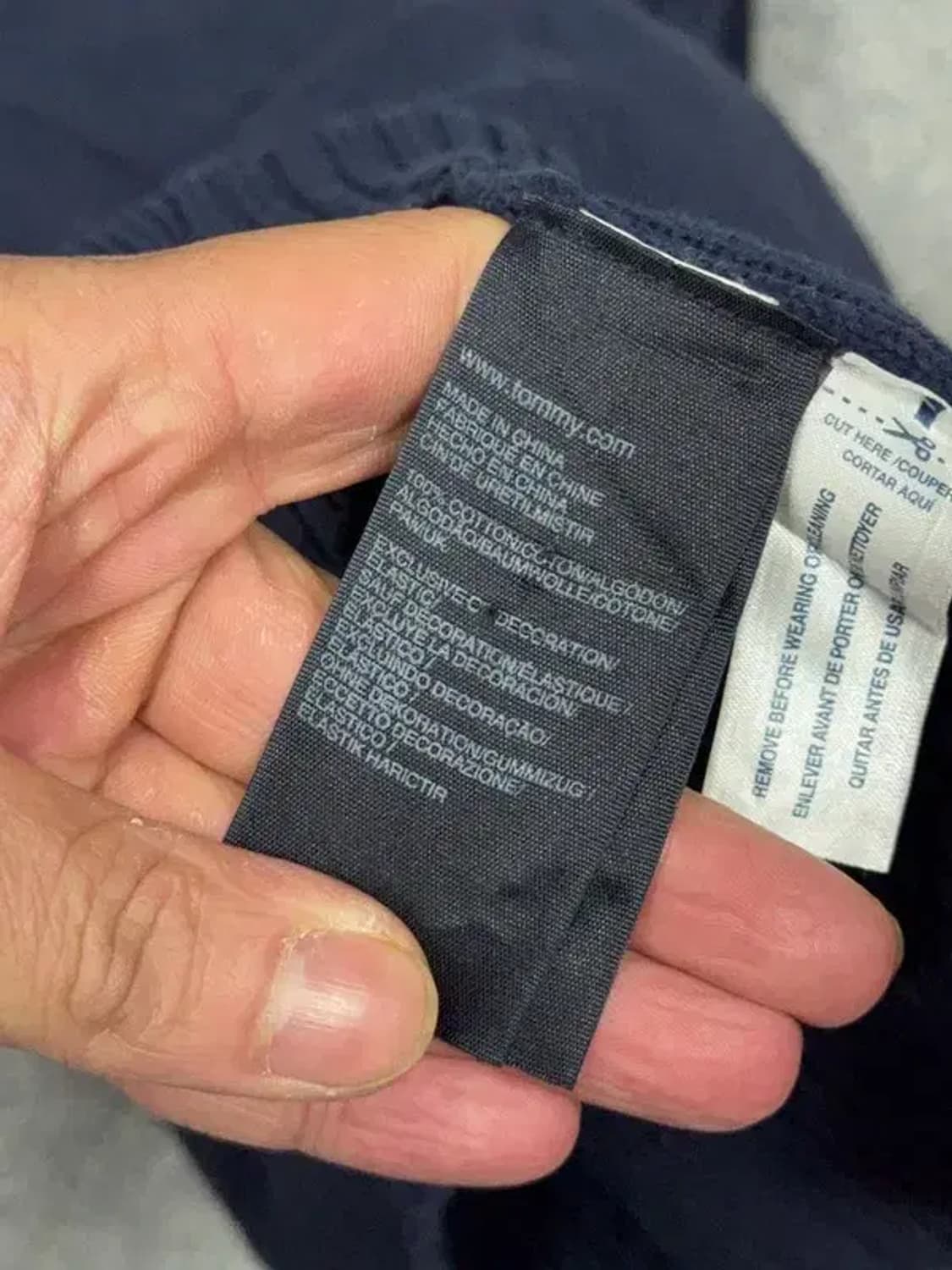 타미힐피거 네이비 로고 코튼 니트 집업 M 상품이미지7