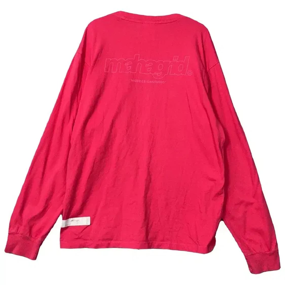 마하그리드 레드 형광 로고 슬리브 긴팔티 S 상품이미지2