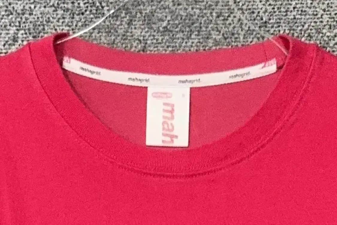 마하그리드 레드 형광 로고 슬리브 긴팔티 S 상품이미지5