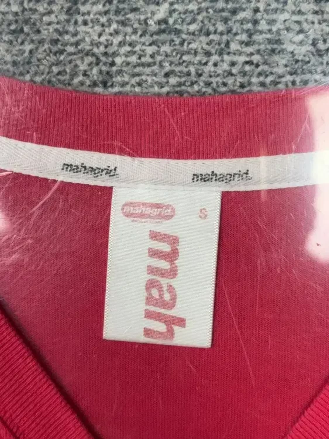 마하그리드 레드 형광 로고 슬리브 긴팔티 S 상품이미지7