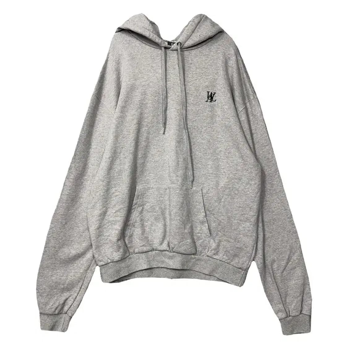 우알롱 라이트 그레이 로고 후드티 XL 상품이미지1