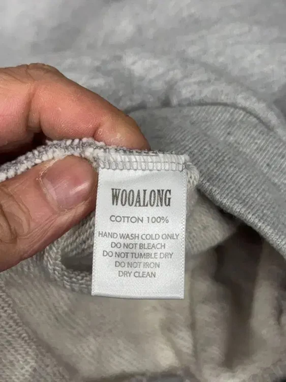 우알롱 라이트 그레이 로고 후드티 XL 상품이미지6