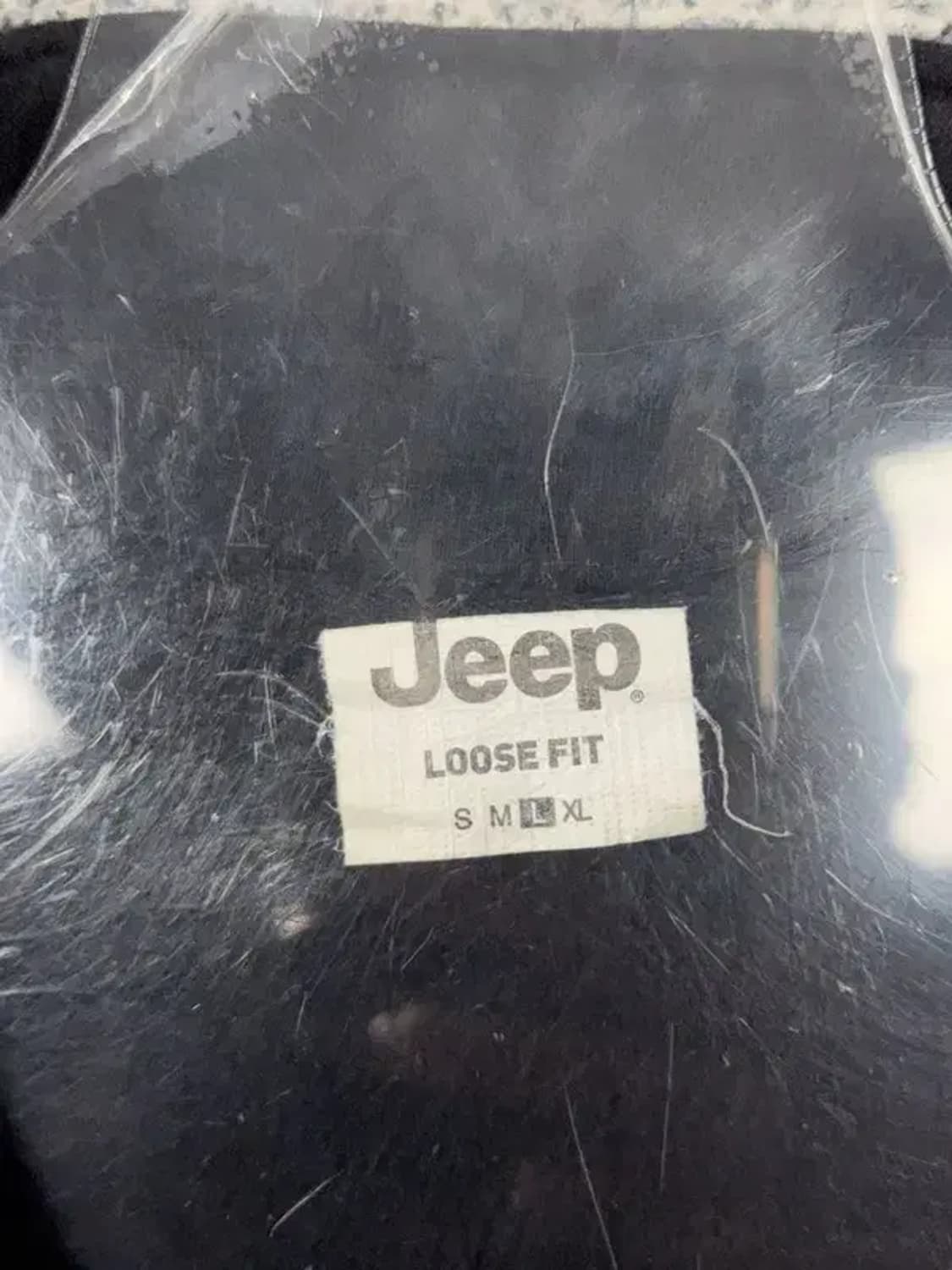 지프 블랙 루즈핏 로고 프린팅 반집업 맨투맨 L 상품이미지7