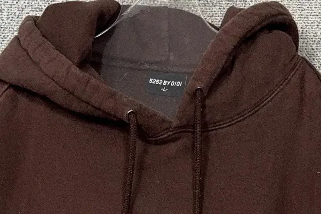 OIOI 5252 로고 브라운 후드티 L 상품이미지5