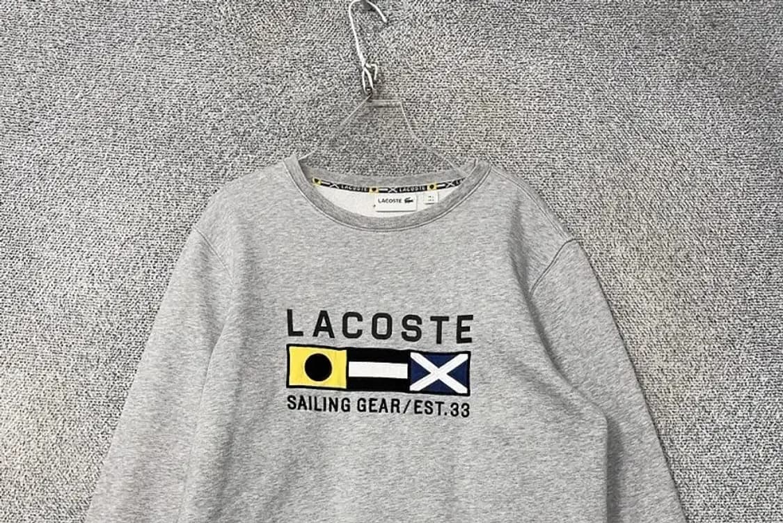라코스테 프린팅 라이트 그레이 맨투맨 95 상품이미지3
