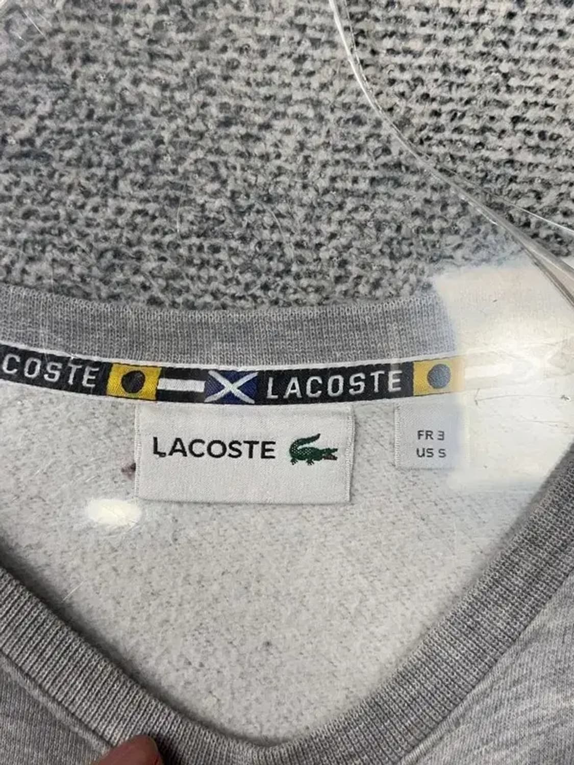 라코스테 프린팅 라이트 그레이 맨투맨 95 상품이미지7