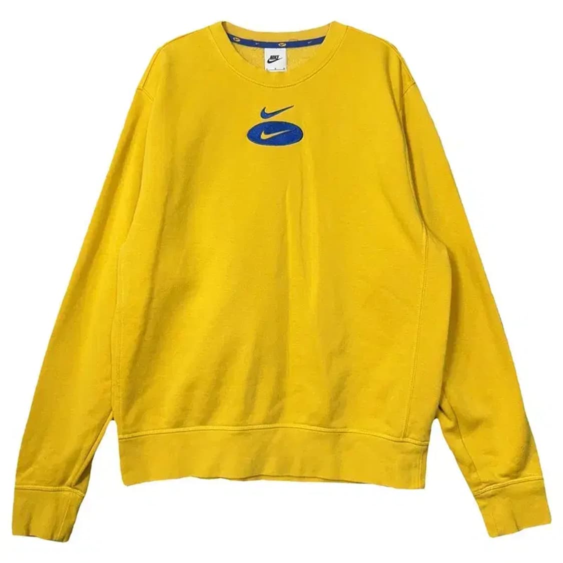 나이키 옐로우 센터 로고 맨투맨 M 상품이미지1