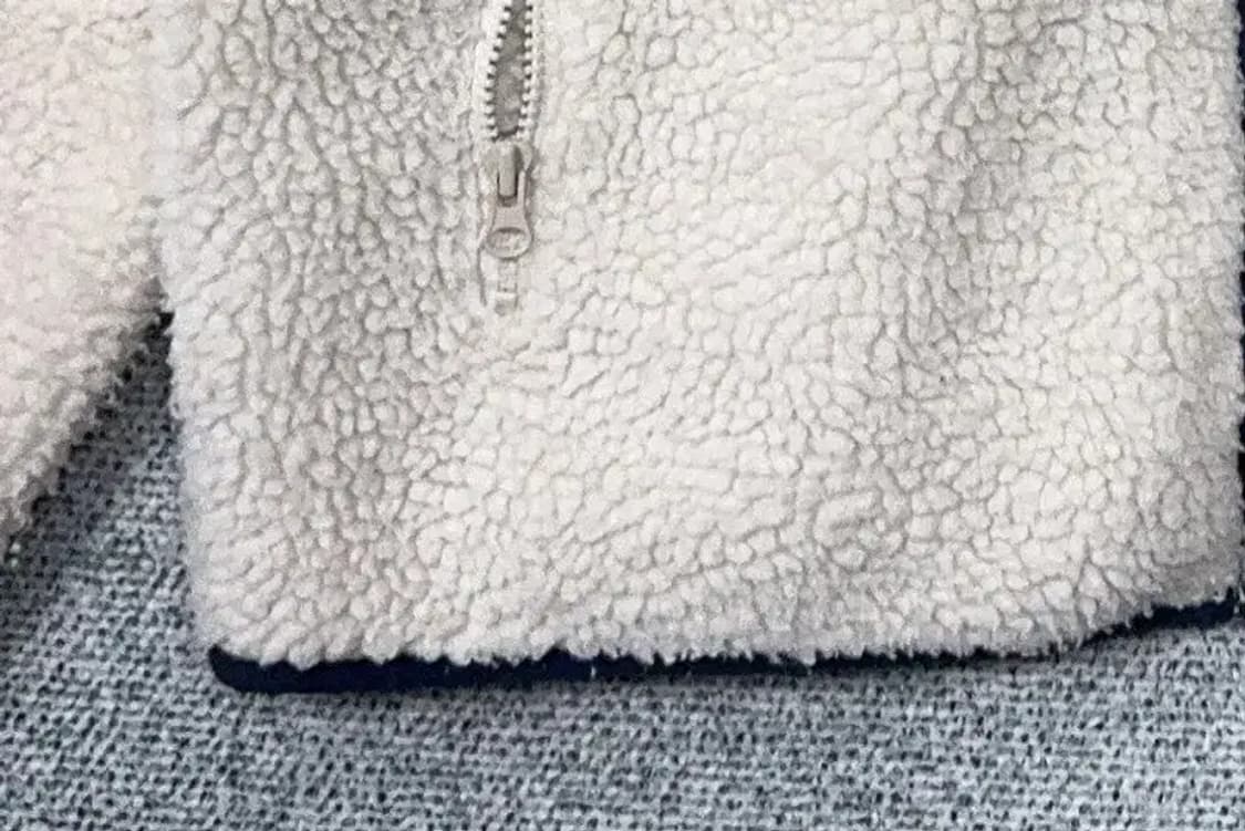 휠라 크림 화이트 양털 뽀글이 후리스 자켓 LARGE 상품이미지6