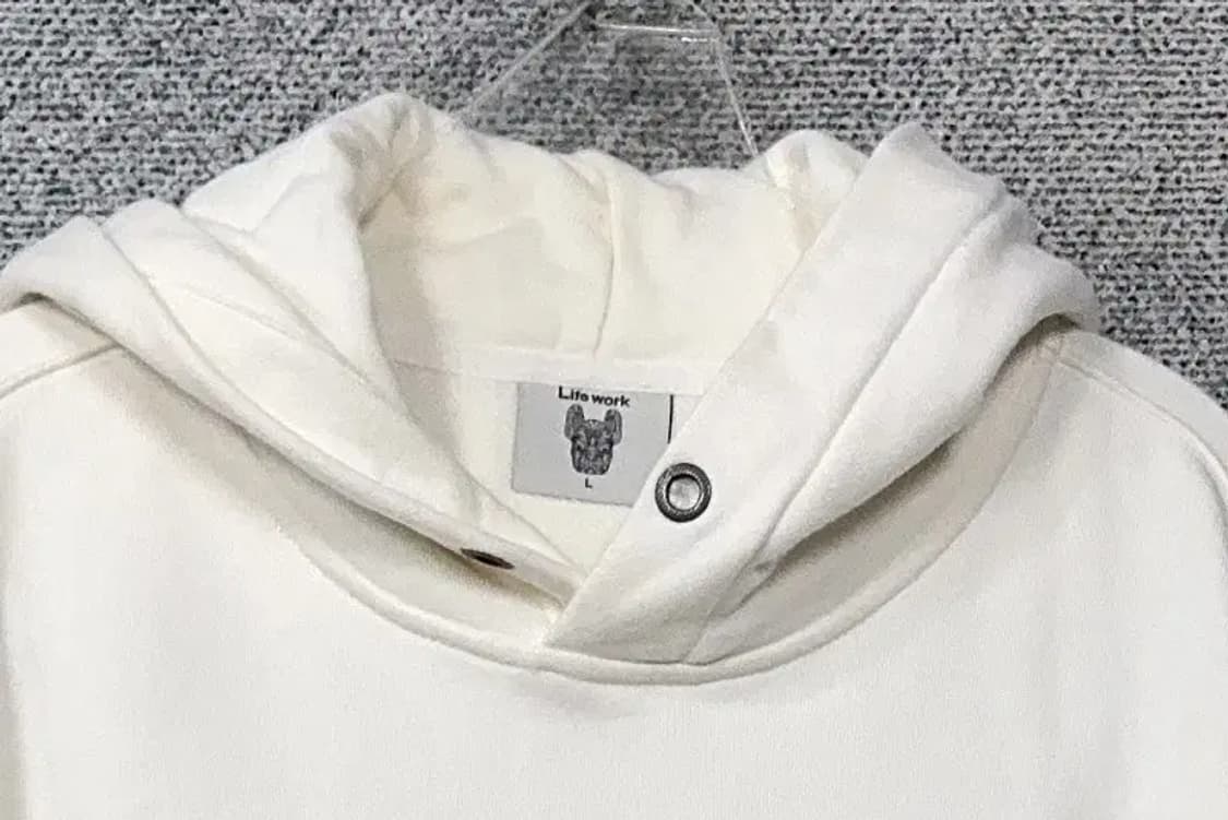 라이프워크 프린팅 크림 후드티 L 상품이미지5