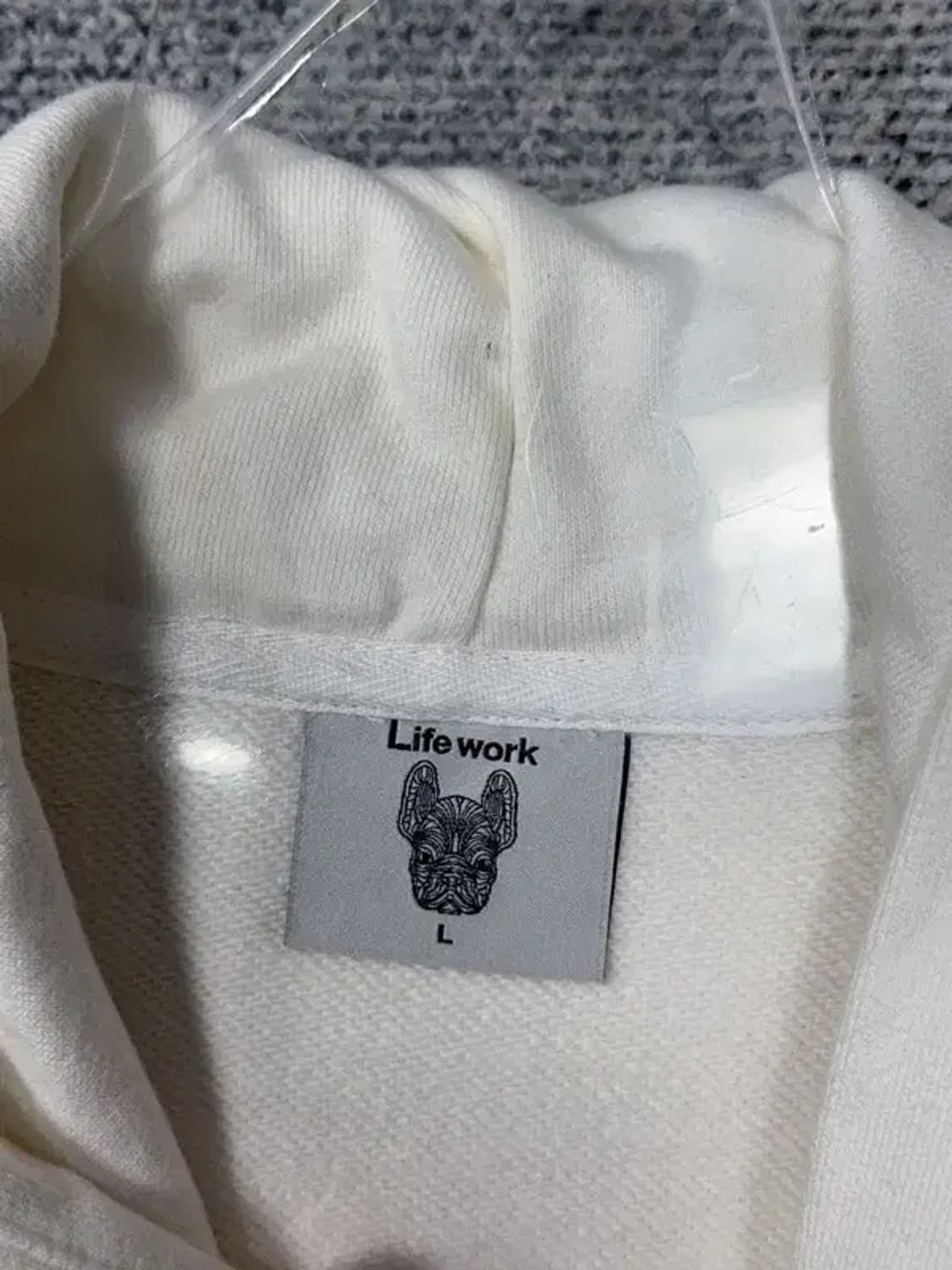 라이프워크 프린팅 크림 후드티 L 상품이미지7