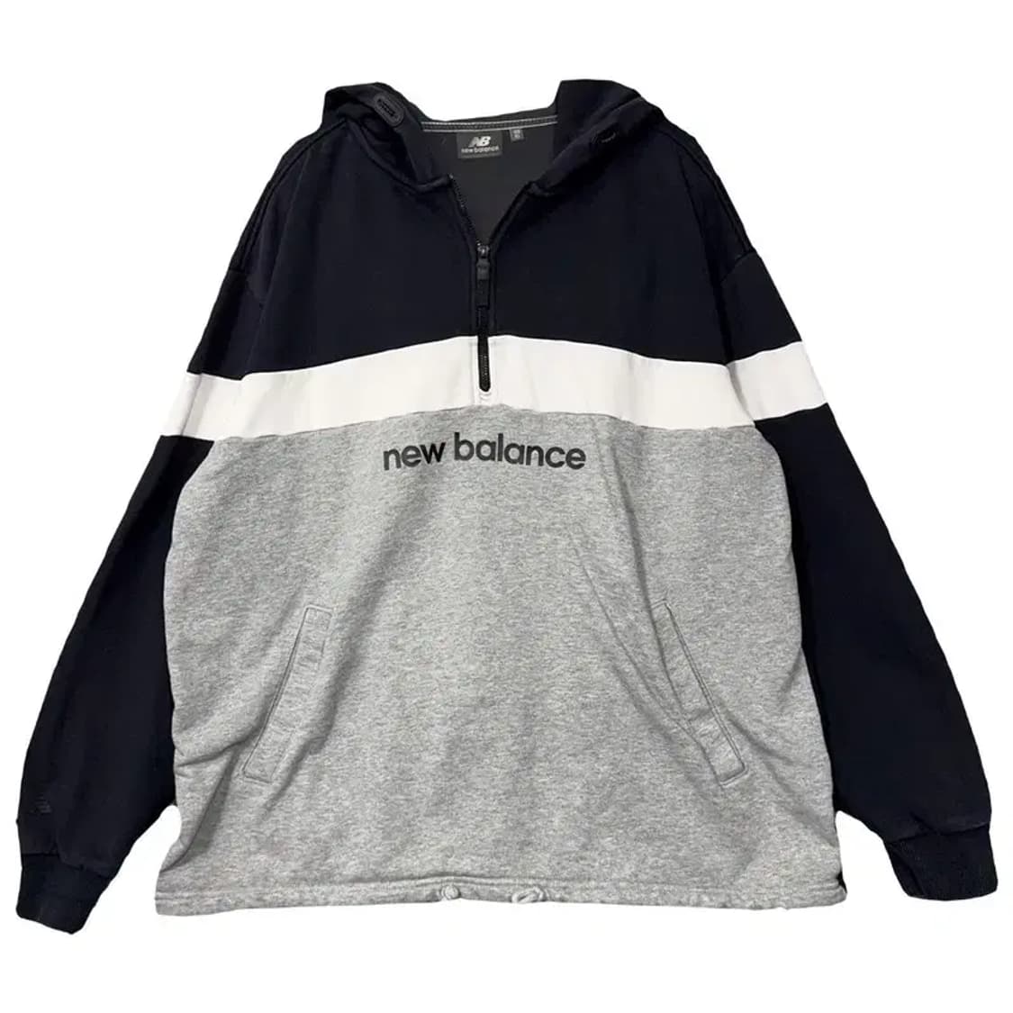 뉴발란스 로고 반집업 후드티 XL 상품이미지1