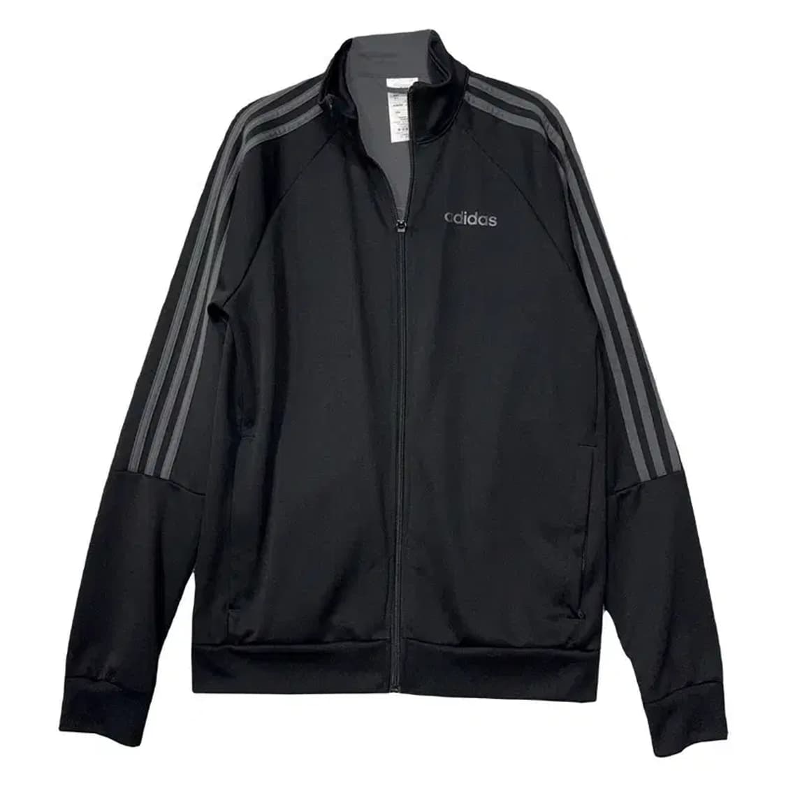 아디다스 블랙 로고 삼선 집업 저지 M 상품이미지1