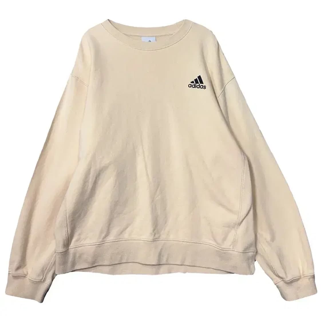 아디다스 베이지 로고 맨투맨 L 상품이미지1
