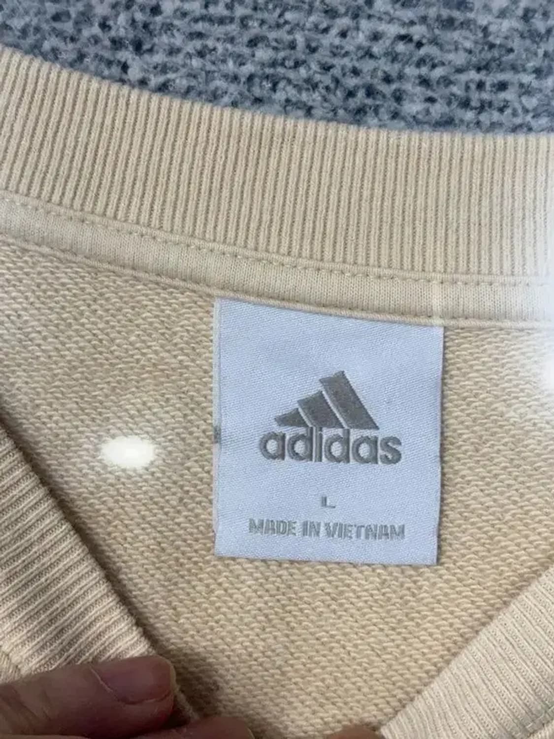 아디다스 베이지 로고 맨투맨 L 상품이미지7