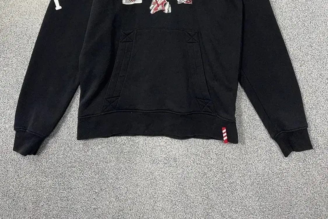 아디다스 흑탭 뉴욕 프린팅 블랙 후드티 105 상품이미지4