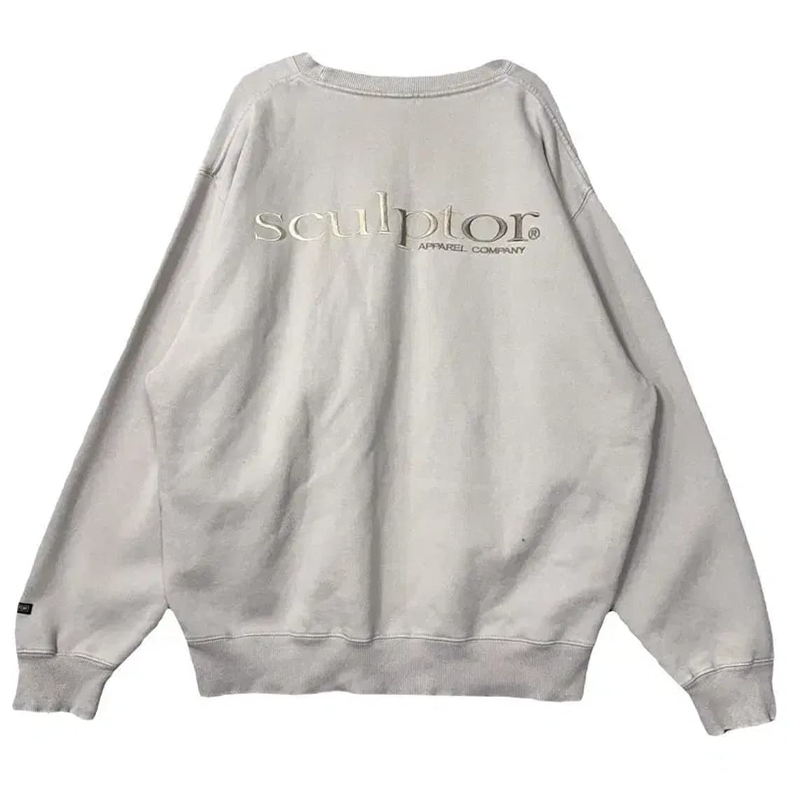 스컬프터 베이지 오버핏 맨투맨 MEDIUM 상품이미지1