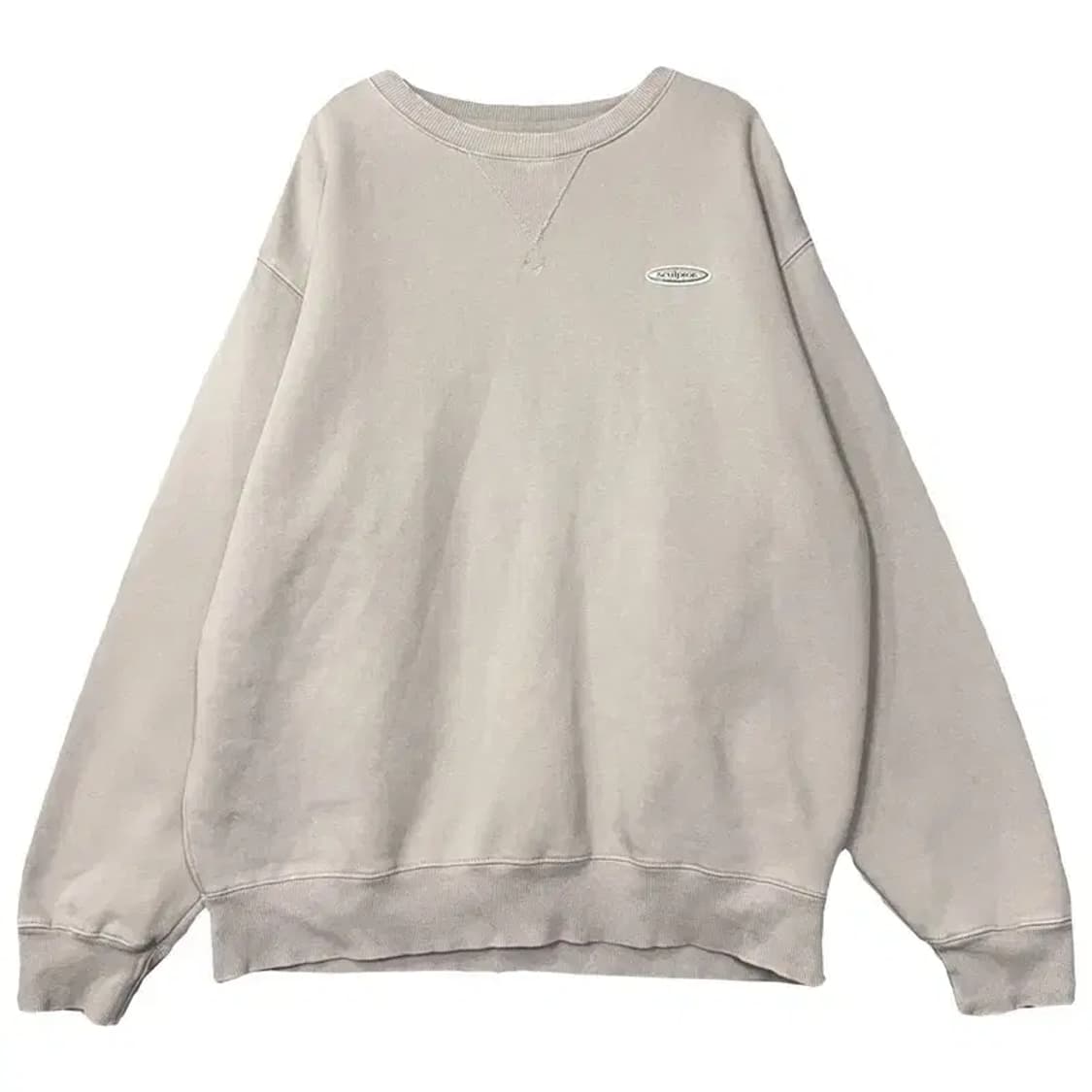 스컬프터 베이지 오버핏 맨투맨 MEDIUM 상품이미지2