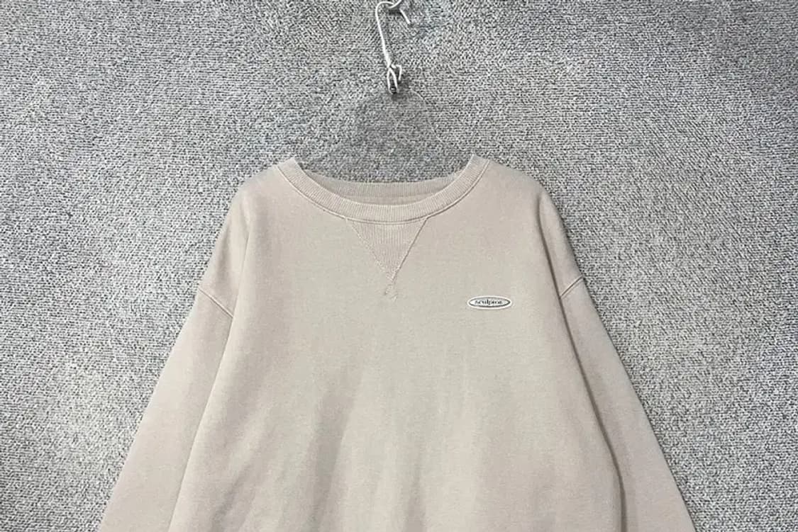 스컬프터 베이지 오버핏 맨투맨 MEDIUM 상품이미지3