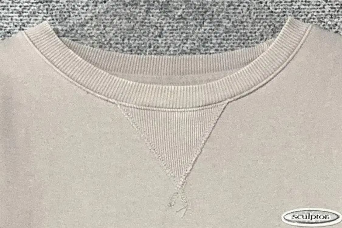 스컬프터 베이지 오버핏 맨투맨 MEDIUM 상품이미지5