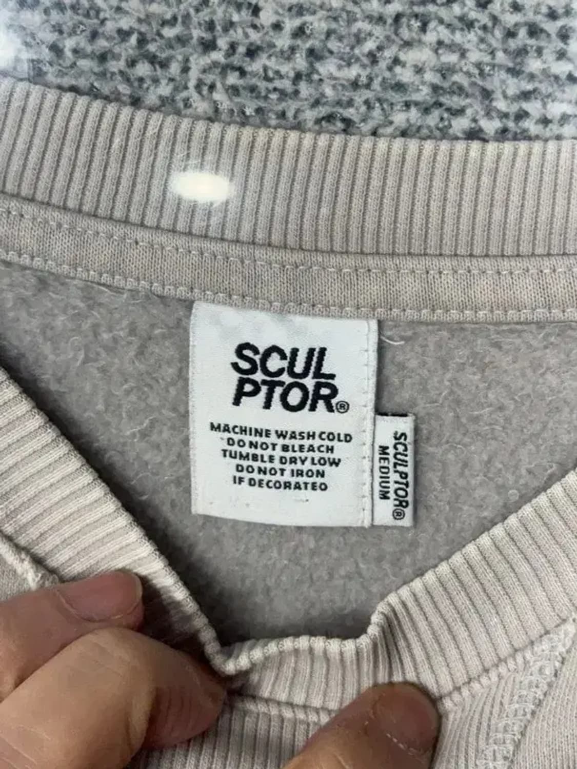 스컬프터 베이지 오버핏 맨투맨 MEDIUM 상품이미지7