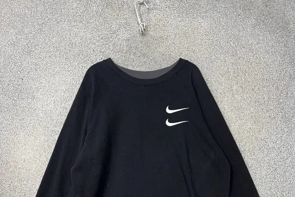 나이키 블랙 더블 스우시 맨투맨 L 상품이미지3