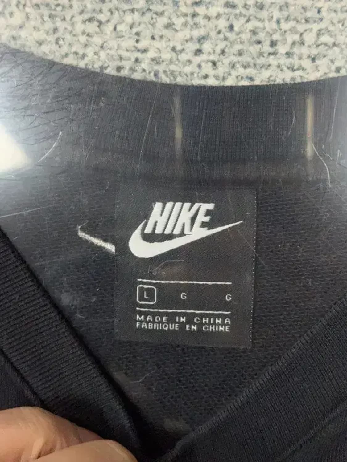 나이키 블랙 더블 스우시 맨투맨 L 상품이미지6