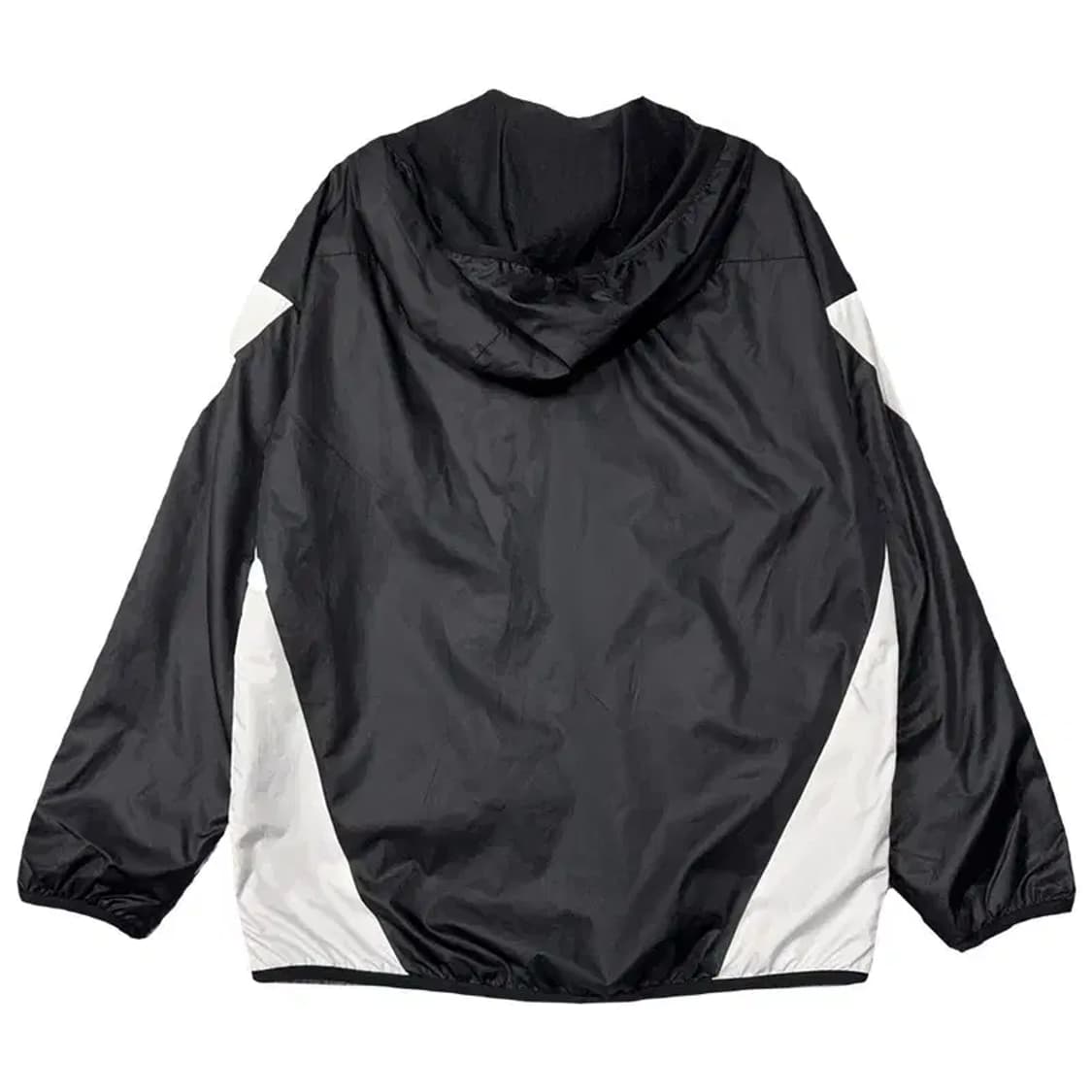 아디다스 블랙 화이트 투톤 오버 사이즈 바람막이 XS 상품이미지2