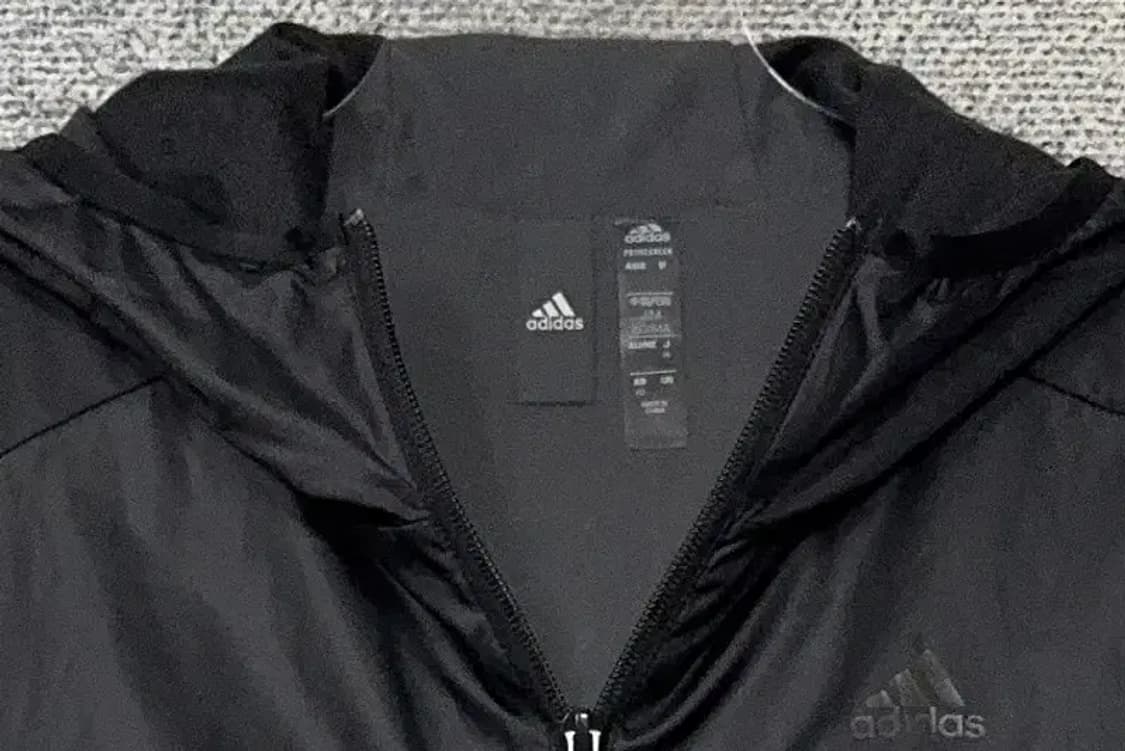 아디다스 블랙 화이트 투톤 오버 사이즈 바람막이 XS 상품이미지5