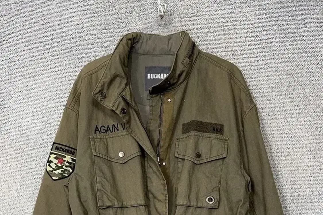 버커루 카키 빈티지 필드 야상 자켓 S 상품이미지3