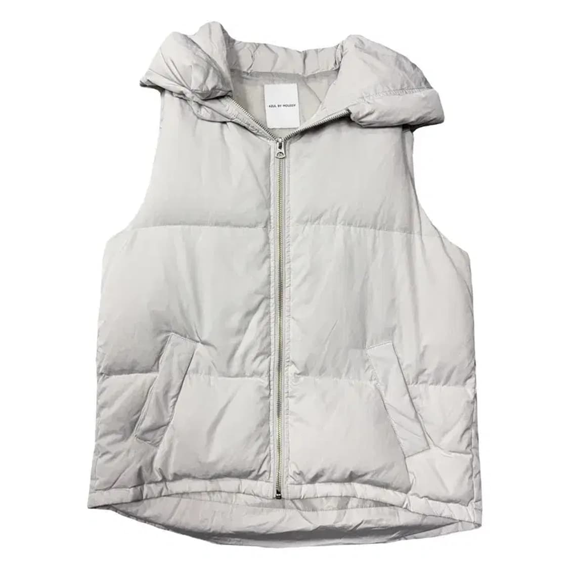 AZUL BY MOUSSY 라이트 그레이 다운 패딩 조끼 M 상품이미지1
