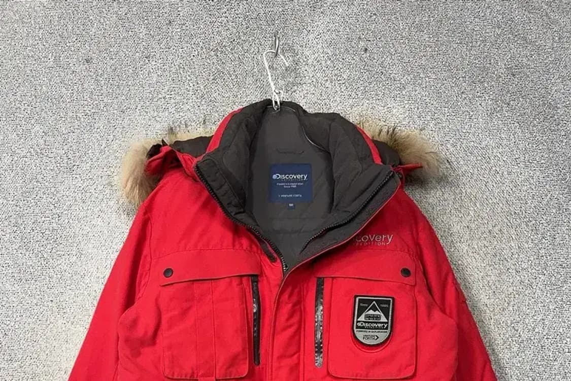 디스커버리 레드 구스다운 패딩 100 상품이미지3