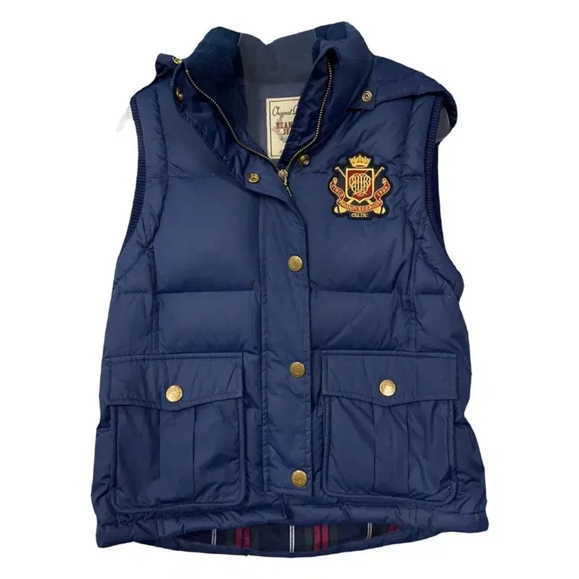 빈폴 네이비 금장 다운 패딩 조끼 90 상품이미지1