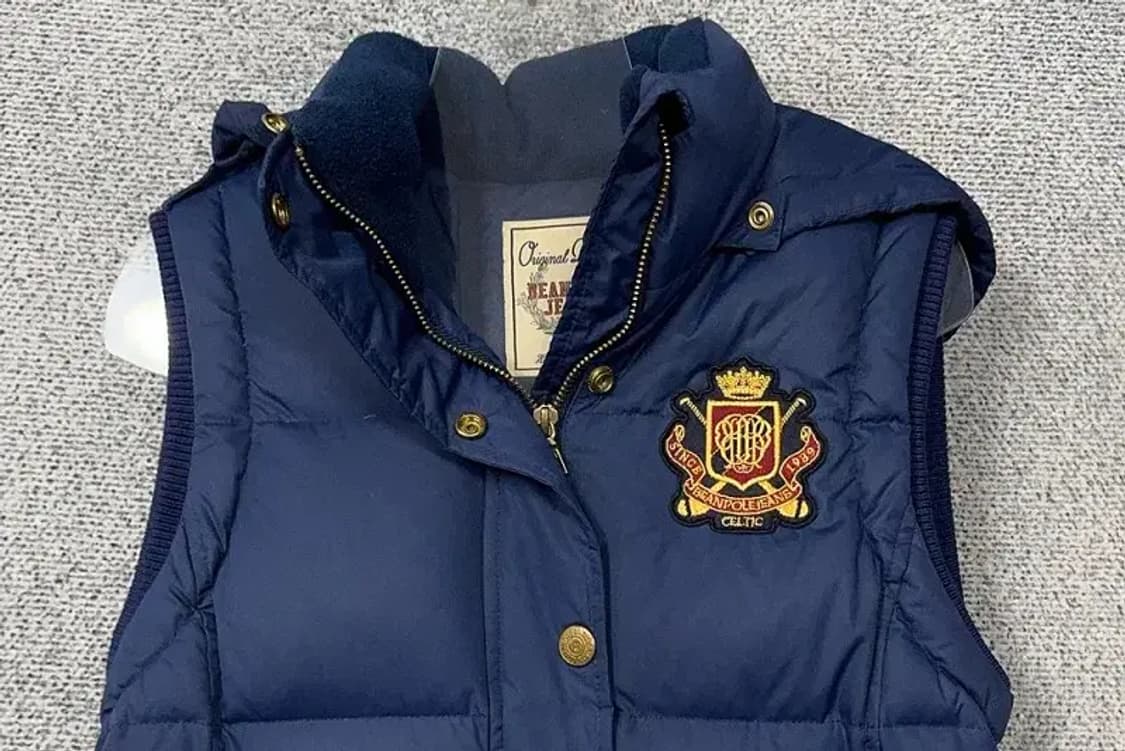 빈폴 네이비 금장 다운 패딩 조끼 90 상품이미지3