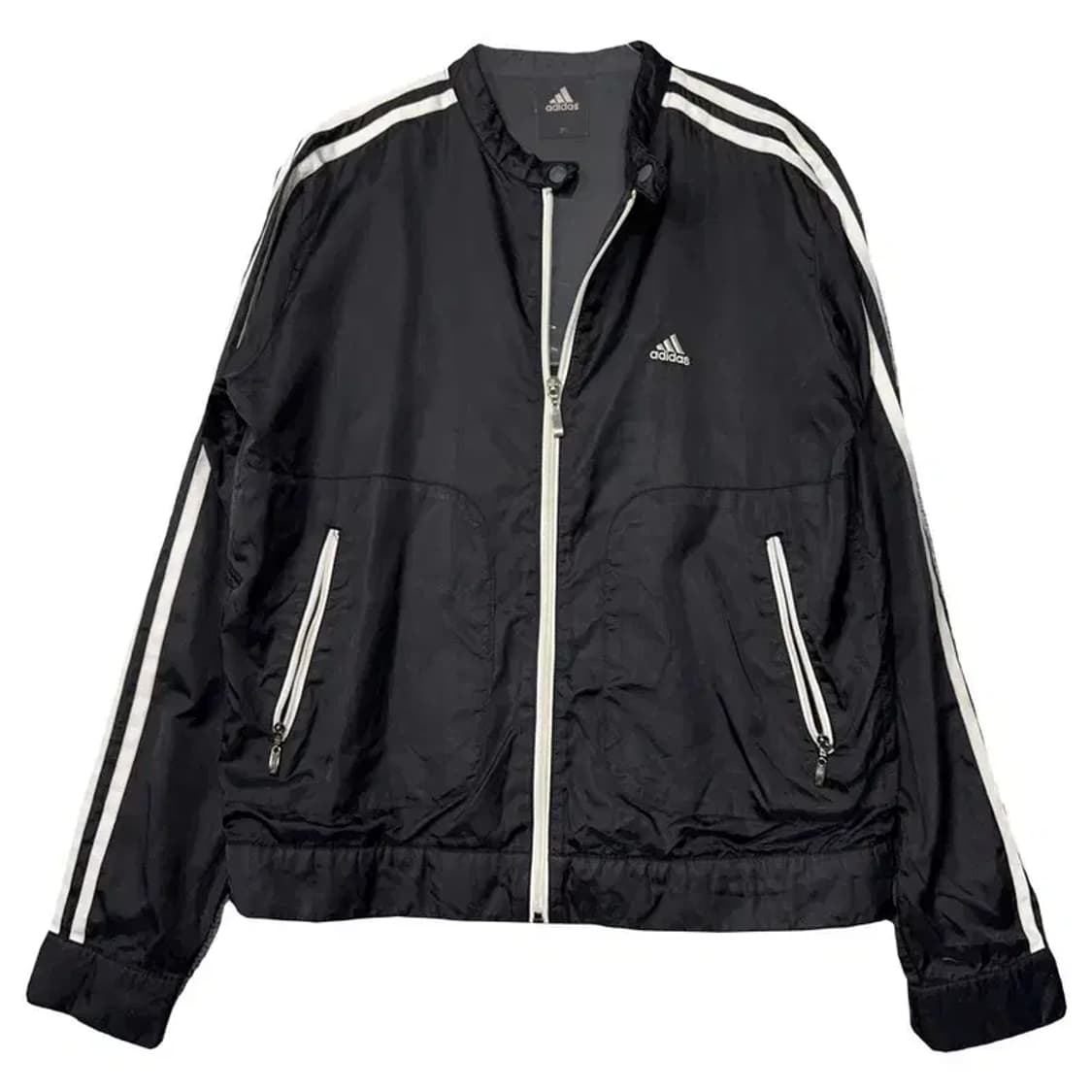 아디다스 블랙 로고 삼선 바람막이 S/S 상품이미지1