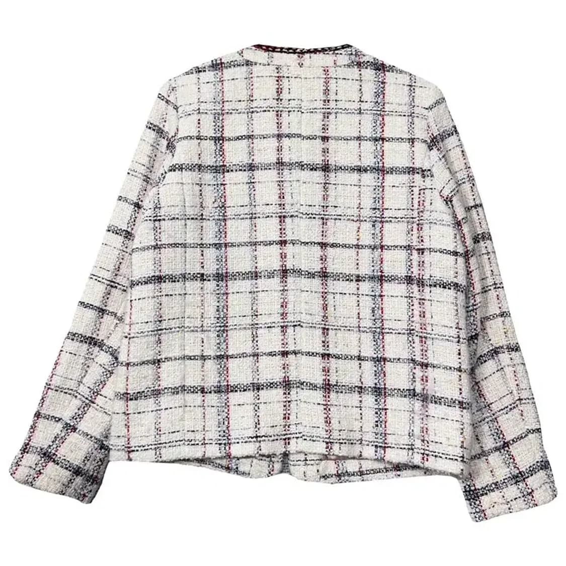 게스 체크 크림 트위드 자켓 75-155 상품이미지2