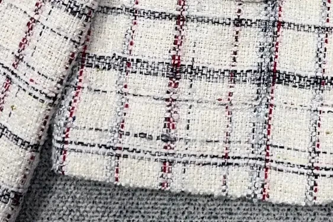 게스 체크 크림 트위드 자켓 75-155 상품이미지6