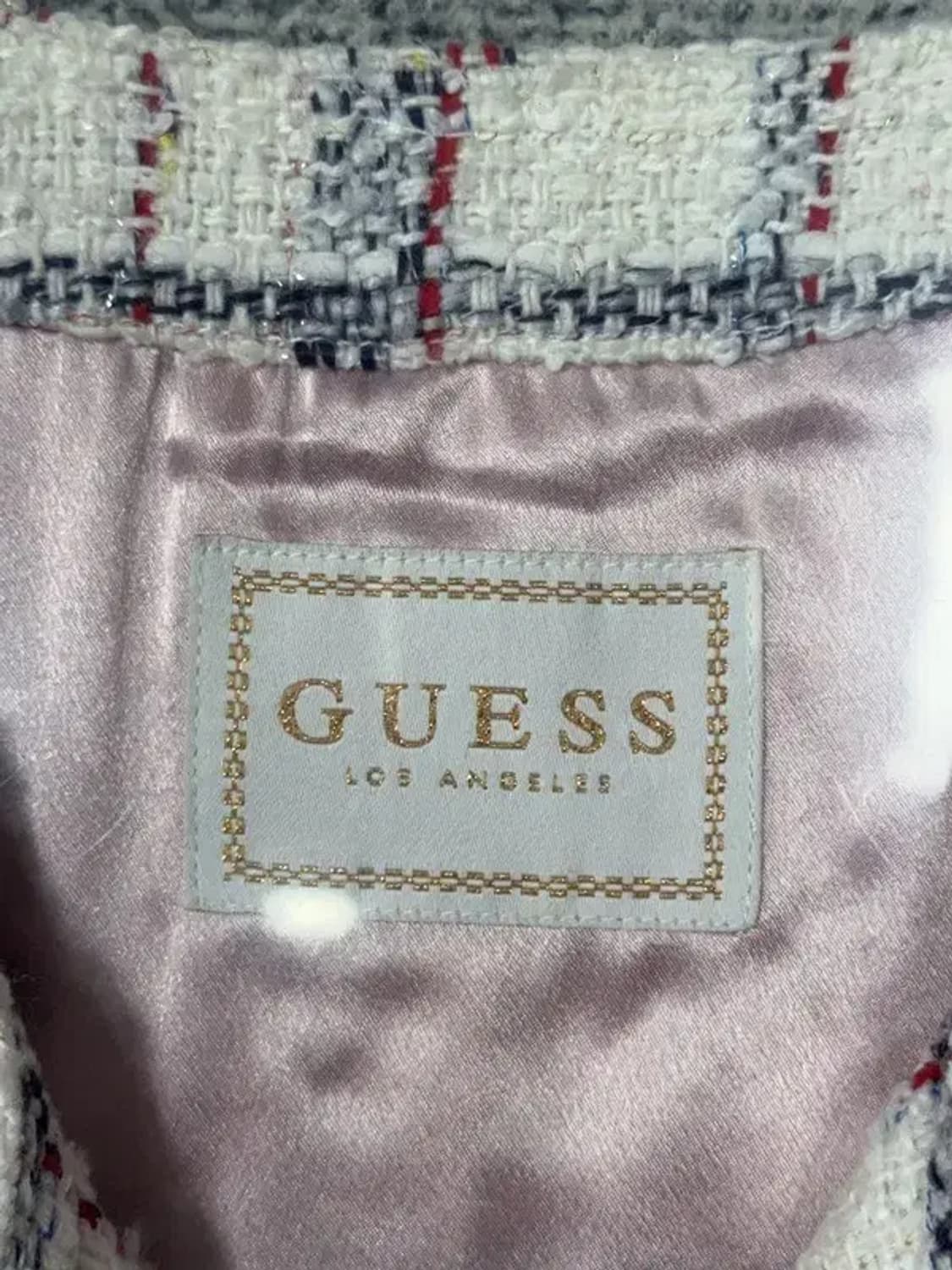 게스 체크 크림 트위드 자켓 75-155 상품이미지7