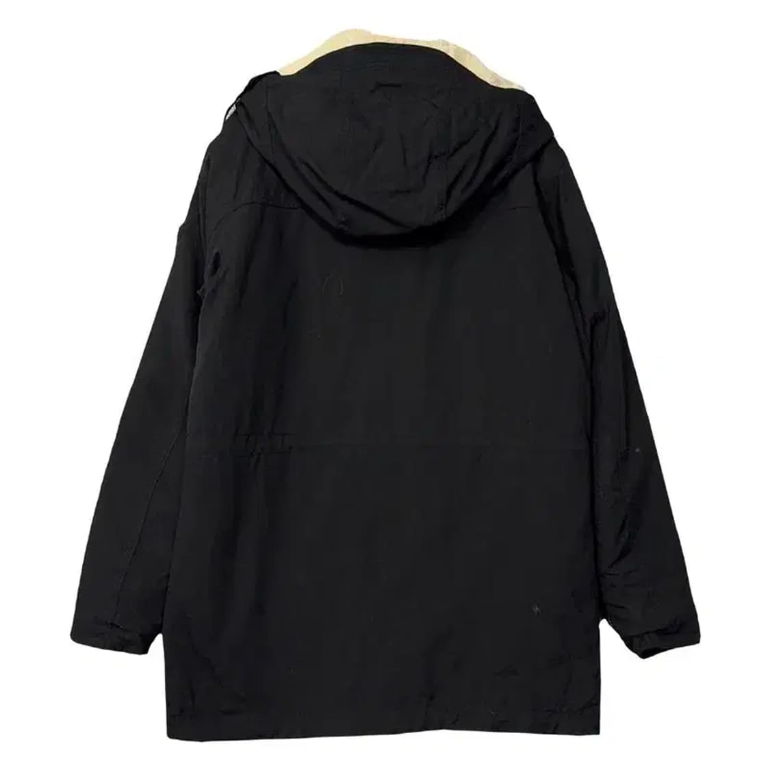 노스페이스 블랙 화이트 라벨 로고 후드 롱패딩 95 상품이미지2