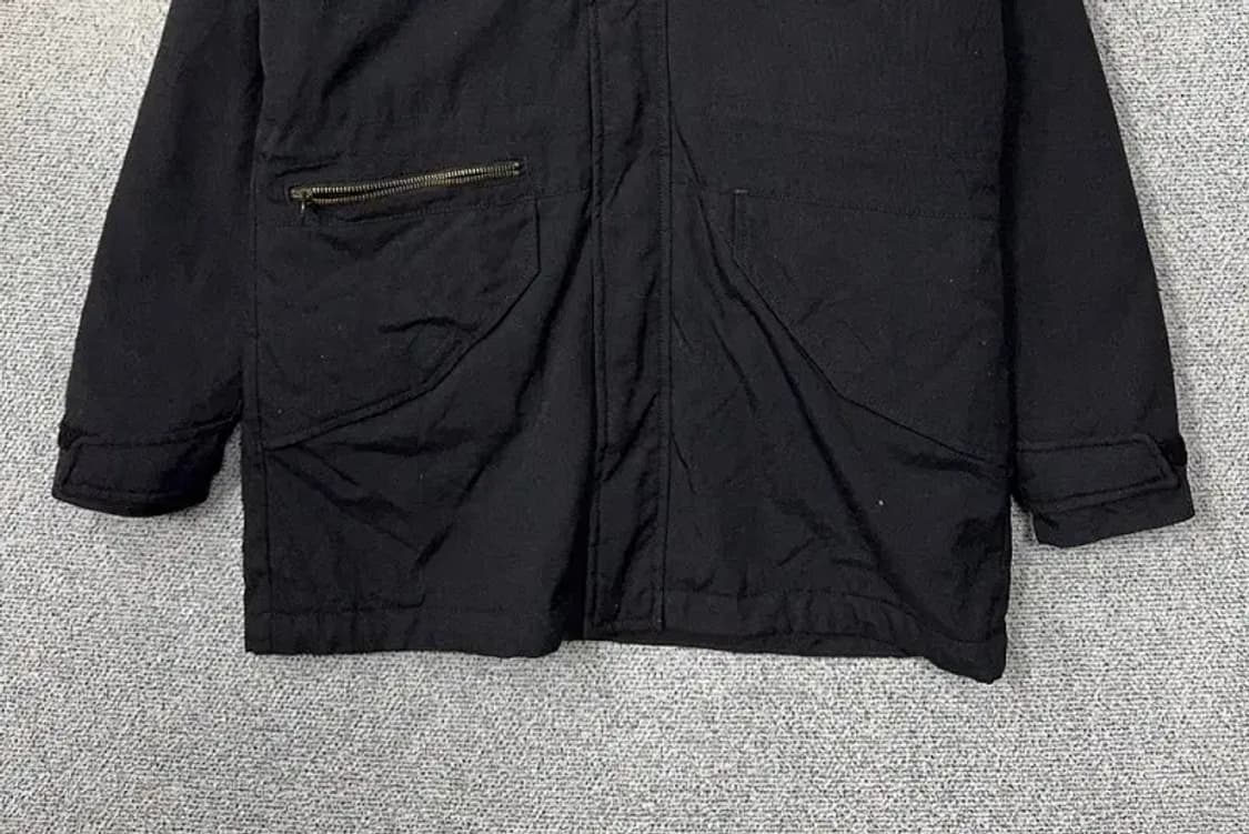 노스페이스 블랙 화이트 라벨 로고 후드 롱패딩 95 상품이미지4