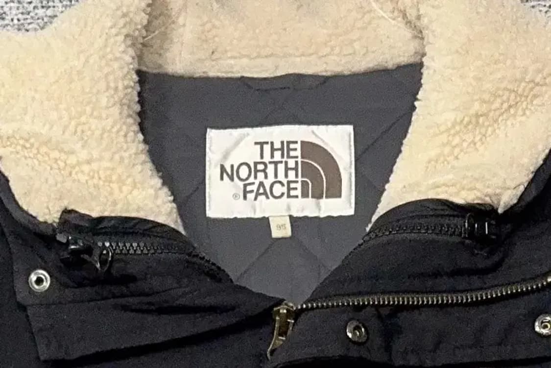 노스페이스 블랙 화이트 라벨 로고 후드 롱패딩 95 상품이미지5