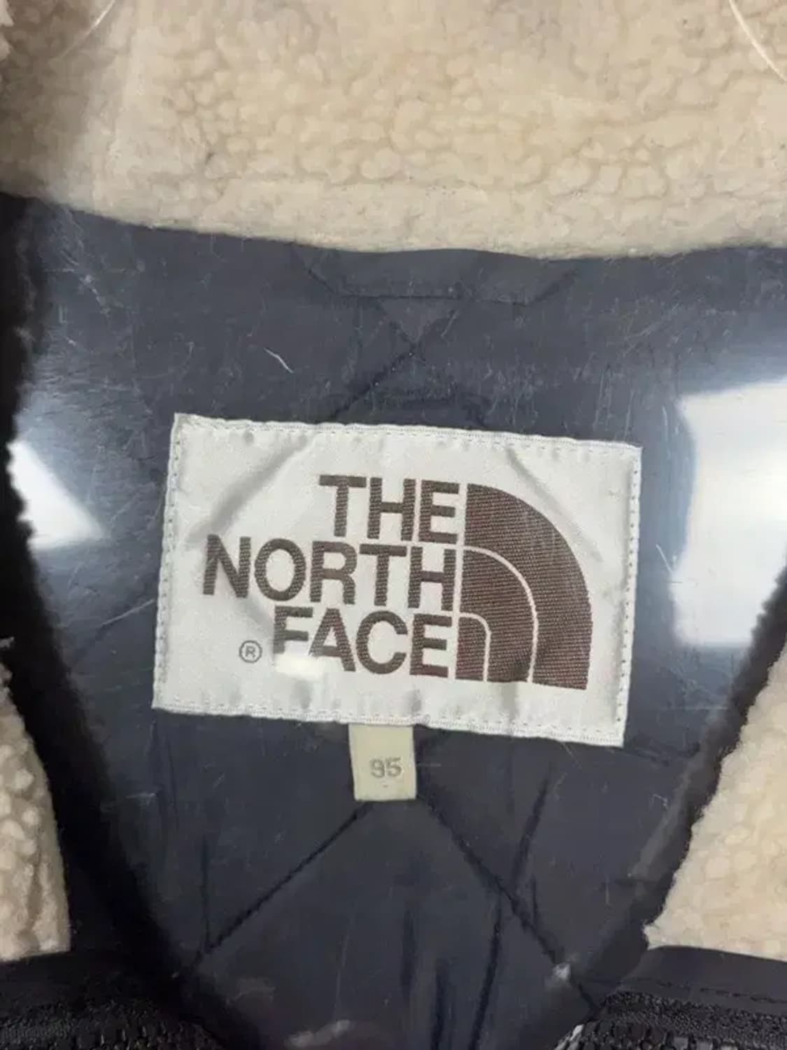 노스페이스 블랙 화이트 라벨 로고 후드 롱패딩 95 상품이미지7