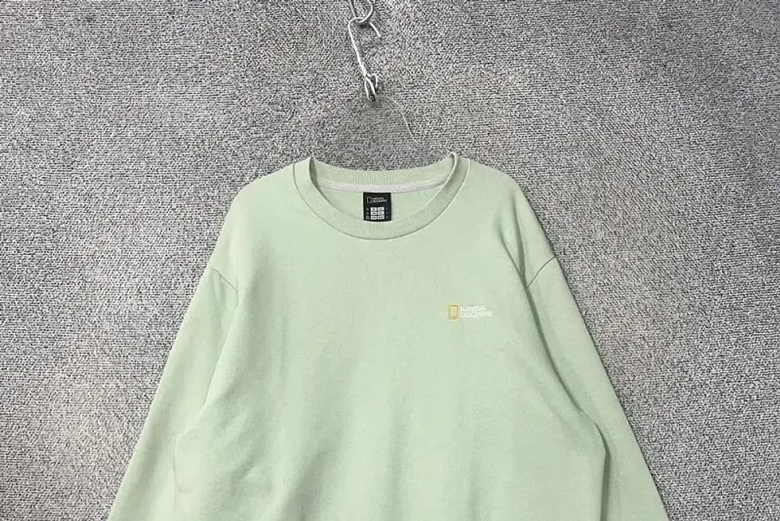 내셔널지오그래픽 라이트 그린 맨투맨 XL(105) 상품이미지3