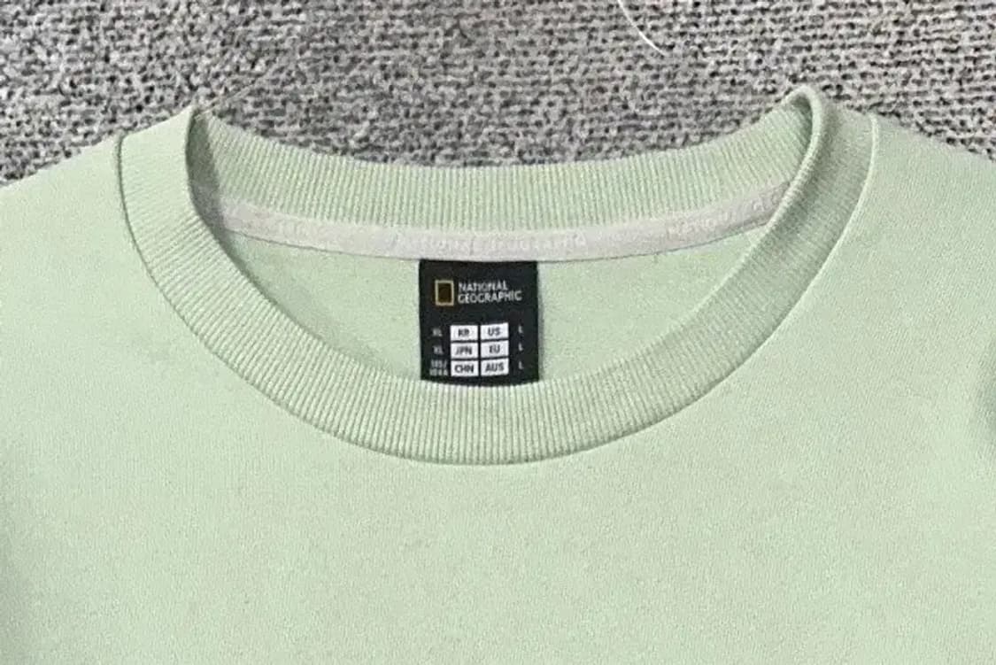 내셔널지오그래픽 라이트 그린 맨투맨 XL(105) 상품이미지5