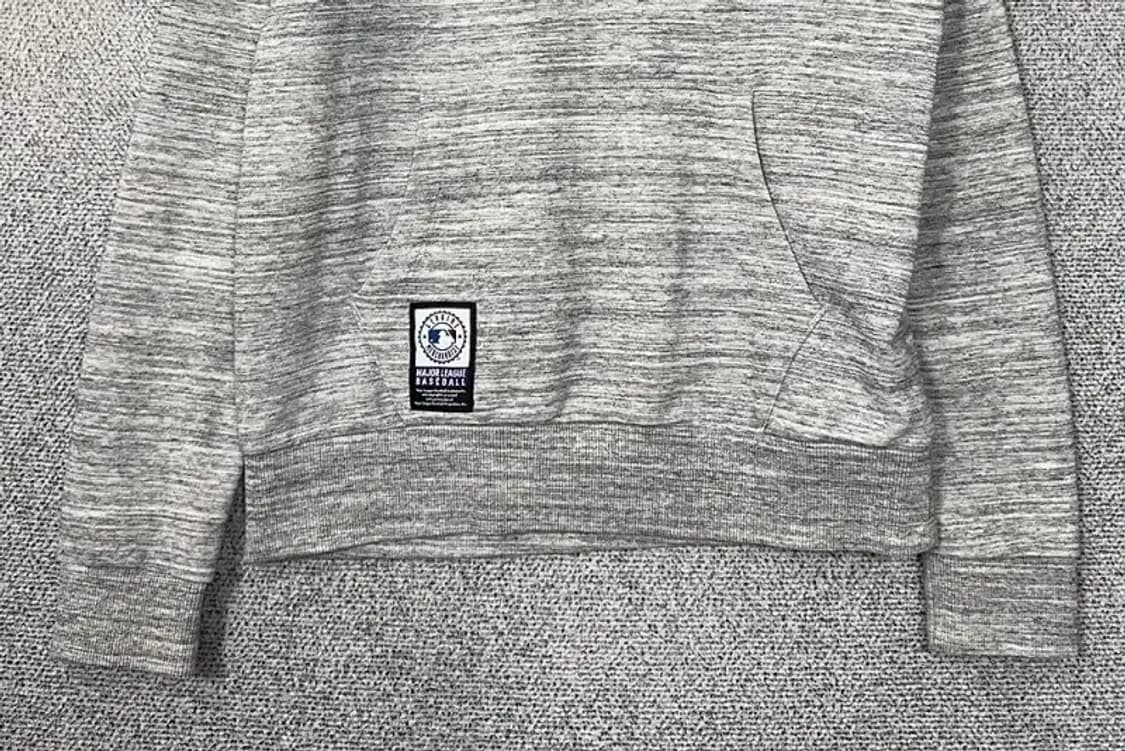 엠엘비 라이트 그레이 배색 로고 후드티 95 상품이미지4